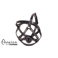 Avalon - TRAPPED - Hodeharness i lær med gag