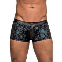 Male Power - Frekk Bokser med Lærdetaljer - Blå/Sort