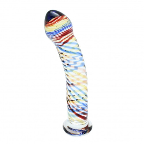 Sensual Glass - Jane - Glassdildo med Farger Sensual Glass - Jane - Glassdildo med Farger