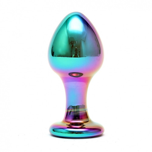 Sensual Glass Melany - Regnbuefarget Buttplug av Glass