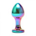 Sensual Glass Melany - Regnbuefarget Buttplug av Glass