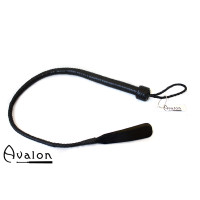 Avalon - DRAKE - Kort Bullwhip med Dobbel Snert - Svart