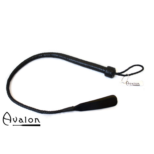 Avalon - DRAKE - Kort Bullwhip med Dobbel Snert - Svart