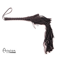 Avalon - CHIMERA - Sort Lærflogger med graderte Loopstrimler