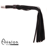 Avalon - ARRAN - Svart Lærflogger med Metall på Håndtaket