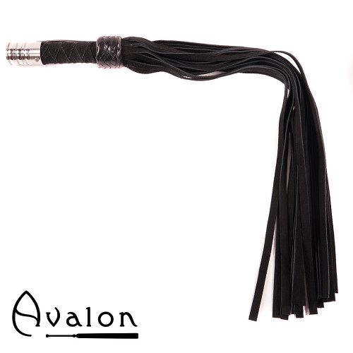 Avalon - ARRAN - Svart Lærflogger med Metall på Håndtaket Avalon - ARRAN - Svart Lærflogger med Metall på Håndtaket