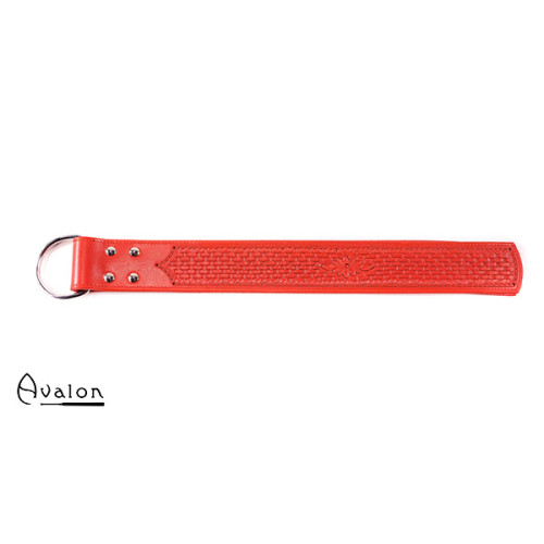 Avalon - LIONEL - Lang Paddle med D-ring og Dekor, Rød