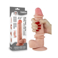 Lovetoy - 8" Sliding Skin Dildo - Lys Hudfarge