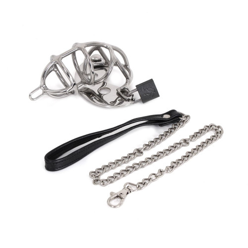 BQS - Leashed - Kuklås - Kyskhetsbur med Kjettinglenke