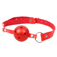 BQS - Ballgag med pustehull - Rød