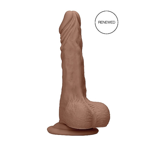 RealRock - Dildo med pung - 10" / 27 cm - Tan