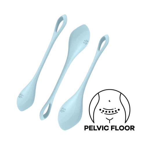 Satisfyer - Yoni Power 2 - Vaginakule Sett - Lyseblå Satisfyer - Yoni Power 2 - Vaginakule Sett - Lyseblå