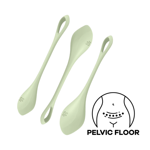 Satisfyer - Yoni Power 2 - Vaginakule Sett - Lys Grønn