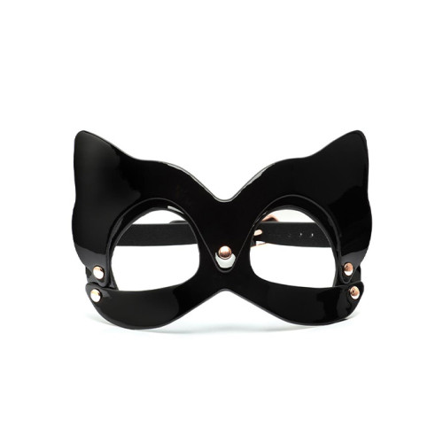 Kinky Diva - High Gloss Cat Mask - Sort