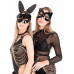 Kinky Diva - High Gloss Cat Mask - Sort