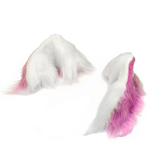 BQS - Ører - Rosa og hvit BQS - Ører - Rosa og hvit