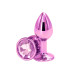 BQS - Rosa buttplug med rosa krystall - Small