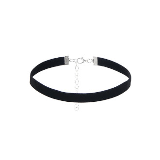 Gnist - Choker med velourlook - 04 - Sort