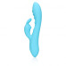 Loveline - Ribbed Ultra Soft Silicone Rabbit Vibrator - Turkis
