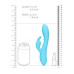 Loveline - Ribbed Ultra Soft Silicone Rabbit Vibrator - Turkis