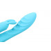 Loveline - Ribbed Ultra Soft Silicone Rabbit Vibrator - Turkis