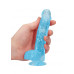Realrock – Crystal Clear – Realistisk Dildo med Pung – Blå - 15 cm Realrock – Crystal Clear – Realistisk Dildo med Pung – Blå - 15 cm