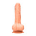 Realrock - Dildo med pung - 8inch/21,8 cm - Lys hudfarge