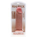 Realrock - Ekstra Tykk Dildo uten pung - 25,4 cm - Lys hudfarge