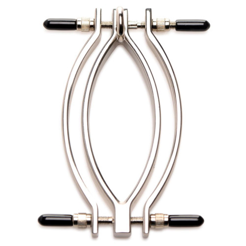 Master Series - Pussy Tugger with Leash - Kyskhetsklemme med bånd