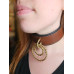 Avalon Viking - Nieve - Collar med to ringer - Brun og gull Avalon Viking - Nieve - Collar med to ringer - Brun og gull