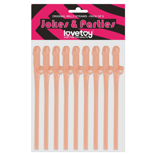 Love Toy - Original Willy Straws - Sugerør - Lys hudfarge Love Toy - Original Willy Straws - Sugerør - Lys hudfarge