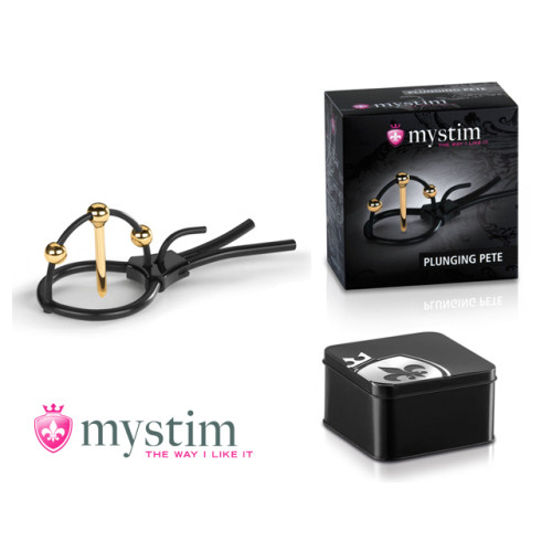 Mystim - Plunging Pete - Corona Strap med gulldilator Mystim - Plunging Pete - Corona Strap med gulldilator
