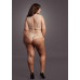 Le Desir - Key-Hole Fishnet Undertøysett - 2XL-4XL - Beige