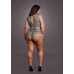 Le Desir - Key-Hole Fishnet Undertøysett - 2XL-4XL - Blå 