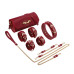 BDSM Deluxe sett med 5 deler og veske - Red