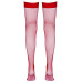 Cottelli Legwear - Nettingstrømper Hold-up - Rød