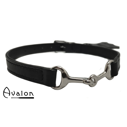 Avalon - Bit - Svart Collar med sølvfarget bitt Avalon - Bit - Svart Collar med sølvfarget bitt