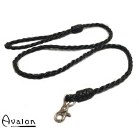 Avalon - KILGHARRAH - Lærlenke med Lærhåndtak Svart